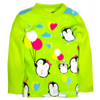 20-006226 "Funny Penguin" Джемпер для девочки, 1-4 года, салатовый 20-006226 "Funny Penguin" Джемпер для девочки, 1-4 года, салатовый